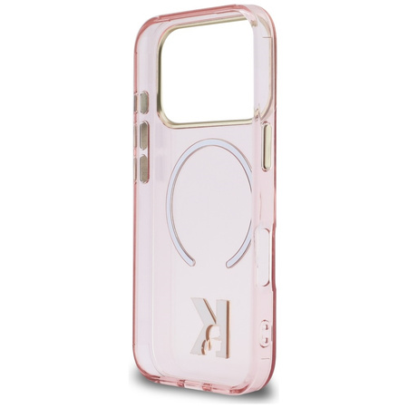 Etui Karl Lagerfeld IML K Head Logo MagSafe do iPhone 17 Pro Max różowy