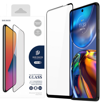Dux Ducis 10D Tempered Glass wytrzymałe szkło hartowane 9H na cały ekran z ramką Motorola Moto E32 czarny (case friendly)