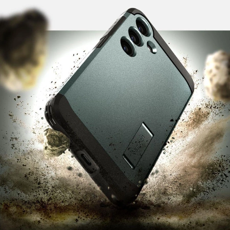 Etui Spigen Tough Armor na Samsung Galaxy S24+ - ciemnozielone