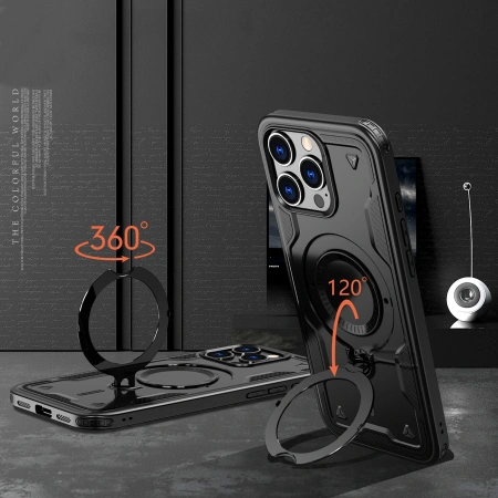 HURTEL ETUI HYBRID ARMOR DO IPHONE 16 PRO DO MAGSAFE OCHRONA ANTYWSTRZĄSOWA