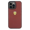 Etui Ferrari Leather Stitched Lines na iPhone 15 Pro Max - czerwone
