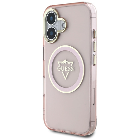 GUESS ETUI DO IPHONE 16 TPU MAGNETYCZNE Z LOGO METAL MOUNTAIN DO MAGSAFE