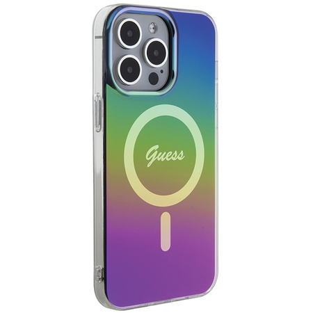 GUESS POKROWIEC DO IPHONE 15 PRO MAX DO MAGSAFE HARDCASE IML IRIDESCENT