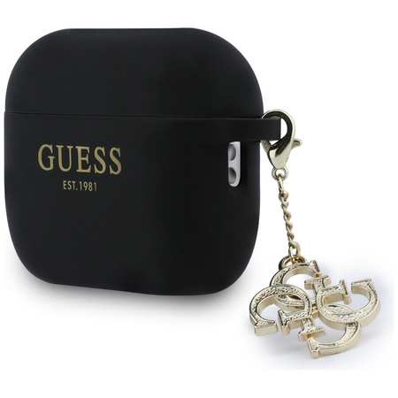 Etui Guess Silicone 4G Charm do AirPods Pro 3 czarny