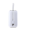 Joyroom powerbank 10000mAh Colorful Series 22.5W z 2 wbudowanymi kablami USB C i Lightning biały (JR-L012)