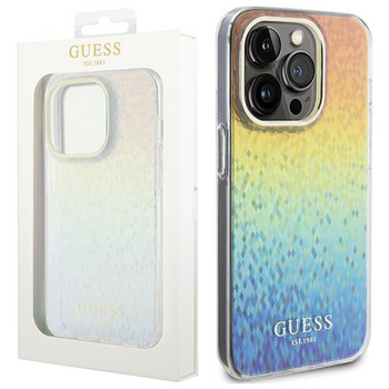 Etui Guess IML Faceted Mirror Disco Iridescent na iPhone 15 Pro - wielokolorowe