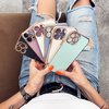 Lighting Color Case etui do iPhone 13 Pro Max żelowy pokrowiec ze złotą ramką fioletowy