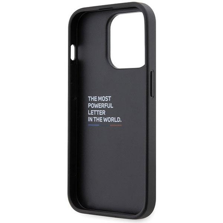 Etui BMW BMHCP14L22GSLK na iPhone 14 Pro - czarne Grip Hot Stamp