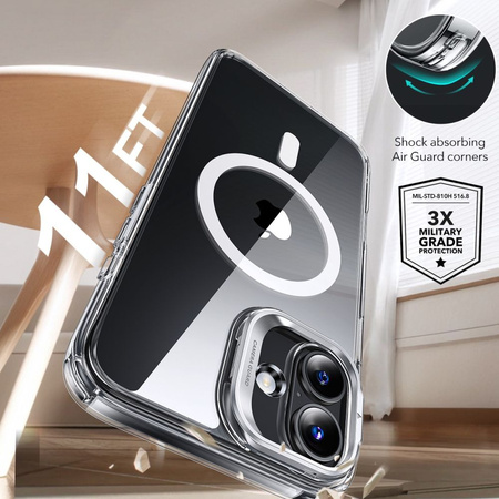ESR ETUI DO IPHONE 16 CLASSIC HYBRID DO MAGSAFE TEMPERED GLASS Z FUNKCJĄ