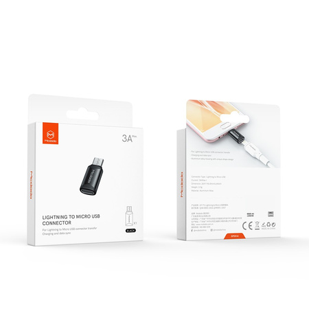MCDODO ADAPTER PRZEJŚCIÓWKA MICRO USB DO LIGHTNING IPHONE 3A 480MBPS