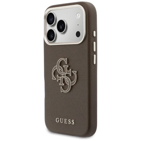 Etui Guess FW Resin Logo do iPhone 17    Pro brązowy