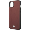 Etui BMW BMHCP14S22RFGR na iPhone 14 burgundowy/burgundy Leather Diamond Pattern