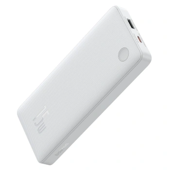 Powerbank Baseus Airpow Lite 10000mAh 15W z kablem Baseus Simple USB-A - USB-C 30cm - biały