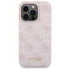 Zestaw Guess GUBPM5P15L4GEMGP iPhone15 Pro 6.1 hardcase + Powerbank 5000mAh MagSafe różowy/pink 4G Metal Logo