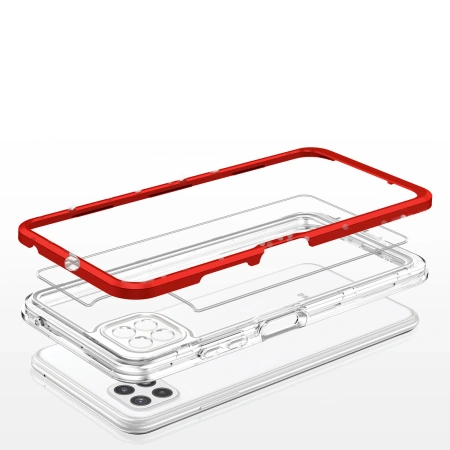 HURTEL ETUI POKROWIEC Z RAMKĄ CLEAR 3IN1 DO SAMSUNG GALAXY A22 5G ŻELOWY