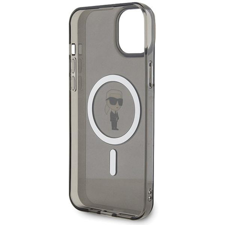 Etui Karl Lagerfeld IML Ikonik MagSafe na iPhone 15 Plus - czarne