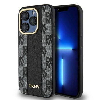 DKNY POKROWIEC HARDCASE DO IPHONE 15 PRO 6.1 MONO PATTERN LEATHER CHECKERED