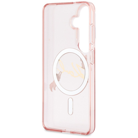 Etui Karl Lagerfeld IML KC Script MagSafe do Samsung Galaxy S26 różowy