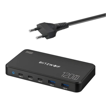 BLITZWOLF ŁADOWARKA BW-I100 120W 5W1 DO IPHONE 12 13 14 15 Z ŁADOWANIEM USB