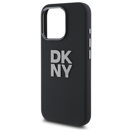 DKNY CASE DO IPHONE 16 PRO MAX 6.9 HARDCASE LIQUID SILICONE Z LOGO METALOWE