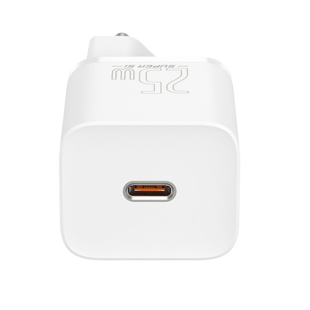 Baseus Super Si 1C szybka ładowarka USB Typ C 25W Power Delivery Quick Charge biały (CCSP020102)