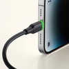 MCDODO ŁADOWARKA KABEL USB-C LIGHTNING SZYBKIEGO ŁADOWANIA DO IPHONE 1M LED CZARNY