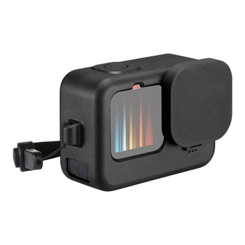 PULUZ SILIKONOWA OBUDOWA ETUI CASE DO GOPRO 9 10 11 12 CZARNA WYTRZYMAŁA