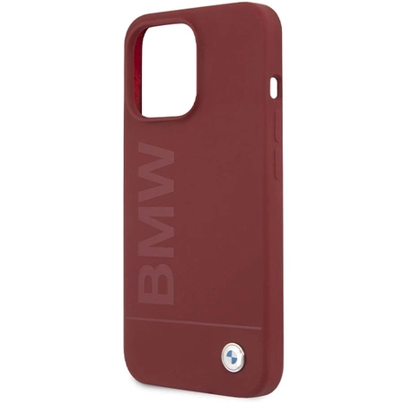 Etui BMW Silicone Big Logo MagSafe na iPhone 15 Pro Max - czerwone