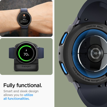 SPIGEN ETUI LIQUID AIR DO SAMSUNG GALAXY WATCH 7 40 MM OCHRONA Z RĘKOJEŚCIĄ