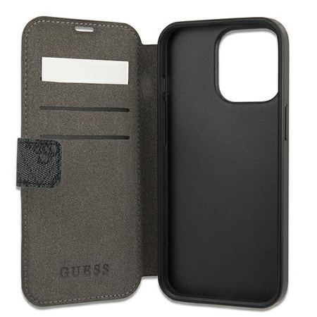 GUESS ETUI Z LOGO DO IPHONE 13 PRO MAX 6,7 KSIĄŻKA Z METALOWYM WYKOŃCZENIEM