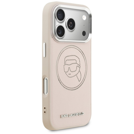 Etui Karl Lagerfeld K Head Point Logo MagSafe do iPhone 17 Pro Max różowy