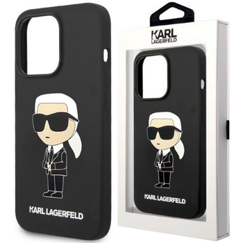 Karl Lagerfeld KLHMP14MSNIKBCK iPhone 14 Plus 6,7" hardcase czarny/black Silicone Ikonik Magsafe