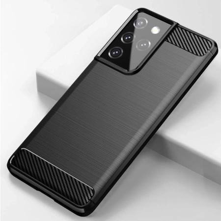 HURTEL ETUI CASE POKROWIEC CARBON DO SAMSUNG GALAXY S21 ULTRA 5G ELASTYCZNE