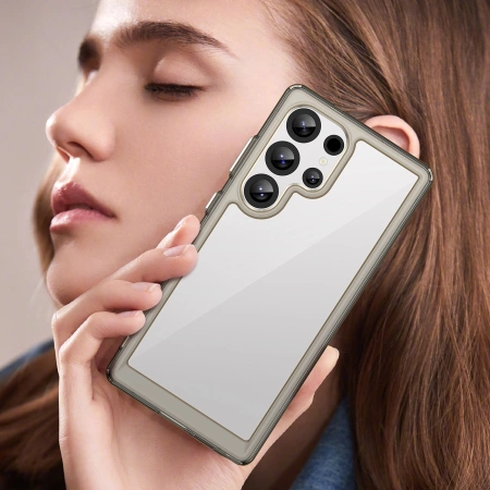 HURTEL CASE DO SAMSUNG GALAXY S25 ULTRA Z ŻELOWĄ RAMKĄ I SILIKONOWĄ POWŁOKĄ