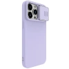 Silikonowe etui Nillkin CamShield Silky Silicone Case do iPhone 15 Pro Max z osłoną na aparat - fioletowe