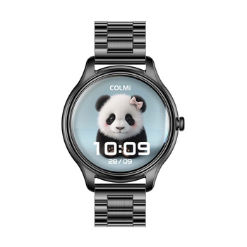 Smart Watch COLMI L28 (czarny + czarny stalowy pasek)