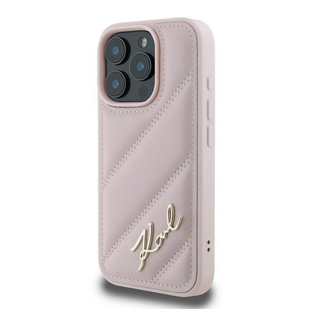 KARL LAGERFELD ETUI HARDCASE DO IPHONE 16 PRO MAX QUILTED SIGNATURE
