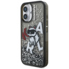 Etui Karl Lagerfeld Liquid Glitter       Choupette Logo do iPhone 16 czarny