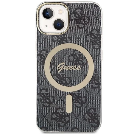 Etui Guess 4G MagSafe na iPhone 15 Plus / 14 Plus - czarne