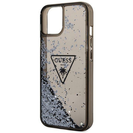 Guess GUHCP14MLFCTPK iPhone 14 Plus 6,7" czarny/black hardcase Liquid Glitter Palm Collection