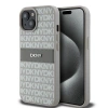 DKNY ETUI HARDCASE DO IPHONE 15 14 13 Z LEATHER MONO STRIPE & METAL LOGO