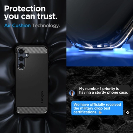 Etui Spigen Rugged Armor na Samsung Galaxy A55 5G - czarny mat