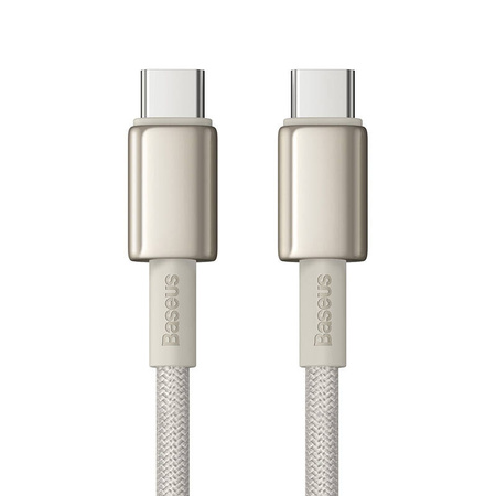 BASEUS KABEL USB-C DO USB-C 100W PD DO TELEFONÓW 1M ZŁOTY SZYBKIE ŁADOWANIE