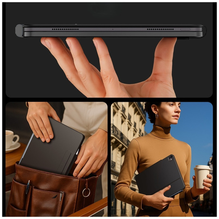 Etui Typecase Edge z klawiaturą do iPad Air 11" 2024/2025 czarny