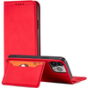 Magnet Card Case etui do iPhone 13 pokrowiec portfel na karty kartę podstawka czerwony