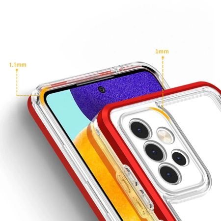 HURTEL ETUI CLEAR 3IN1 DO SAMSUNG GALAXY A73 ŻELOWY POKROWIEC Z RAMKĄ