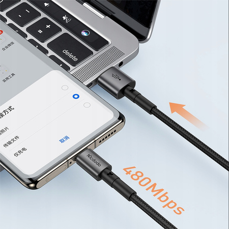 MCDODO KABEL USB-C SZYBKIE ŁADOWANIE DO SAMSUNG XIAOMI USB TYP C 6A 100W 2M