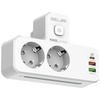 BELINE LISTWA ZASILAJĄCA 2xUSB-A 2xUSB-C 2xAC BIAŁA Z PODŚWIETLENIEM LED