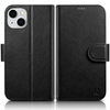 iCarer Wallet Case 2in1 etui iPhone 14 Plus skórzany pokrowiec z klapką Anti-RFID czarny (WMI14220727-BK)