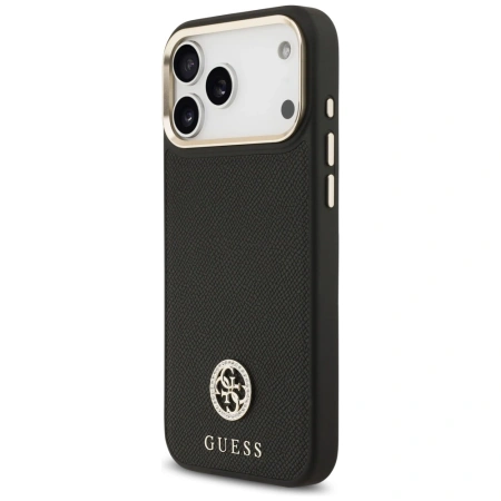 GUESS ETUI GRAINED STRASS LOGO MAGSAFE DO IPHONE 17 PRO MAX Z SYSTEMEM